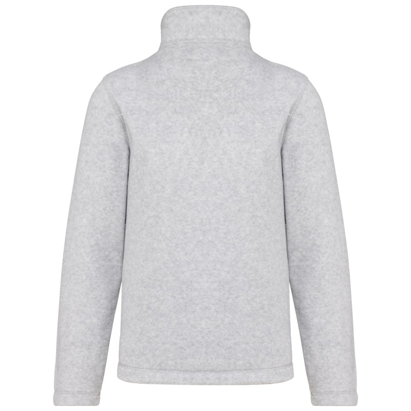 Enzo  Micropolaire col zippé homme Ash Heather BACK