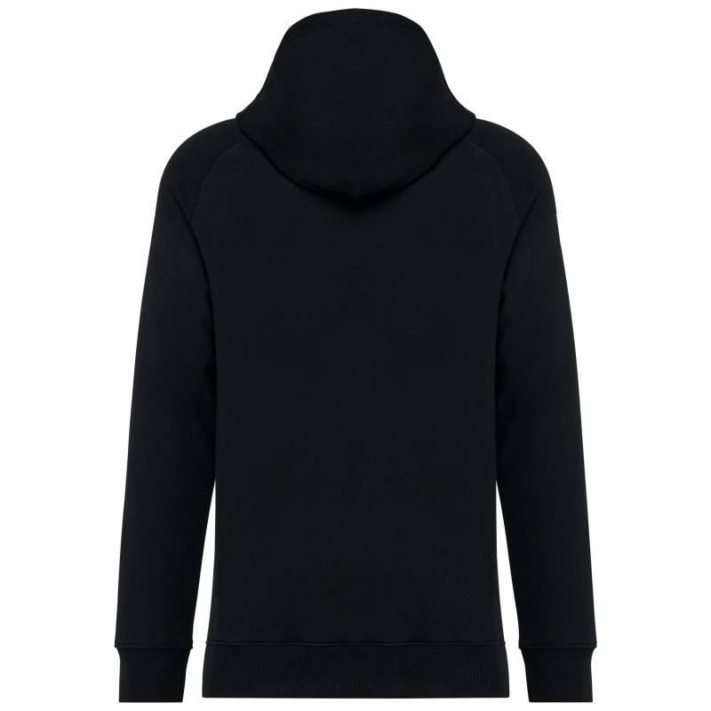 Veste zippée à capuche unisexe Black BACK