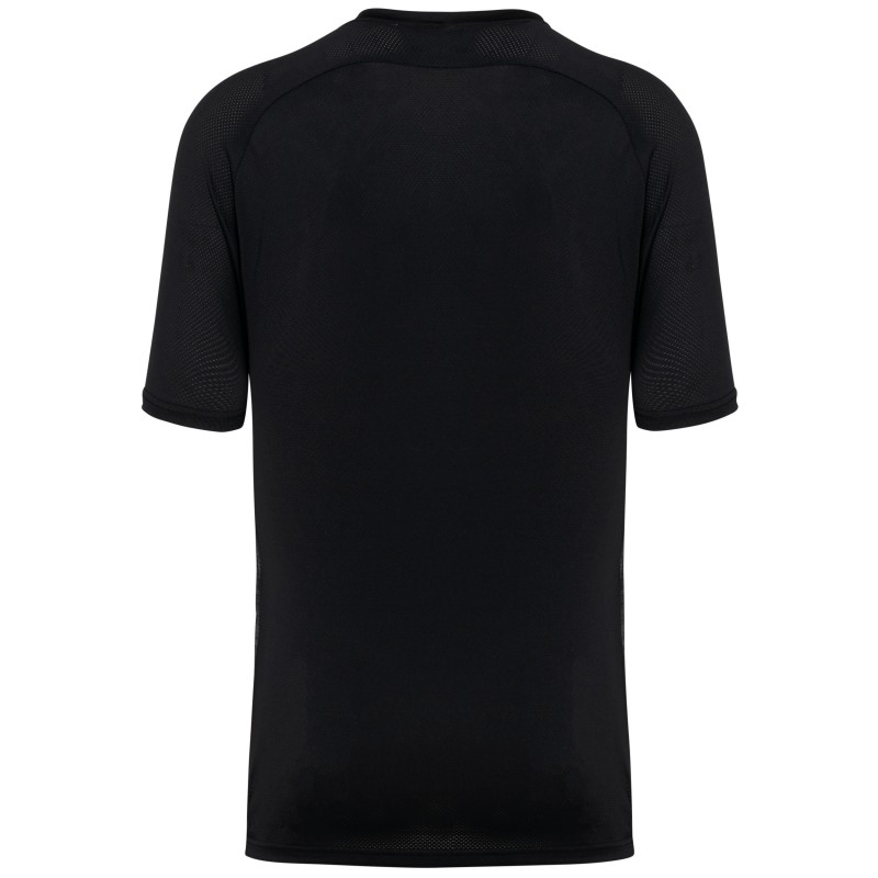 T-shirt de padel bicolore à manches raglan homme Black BACK
