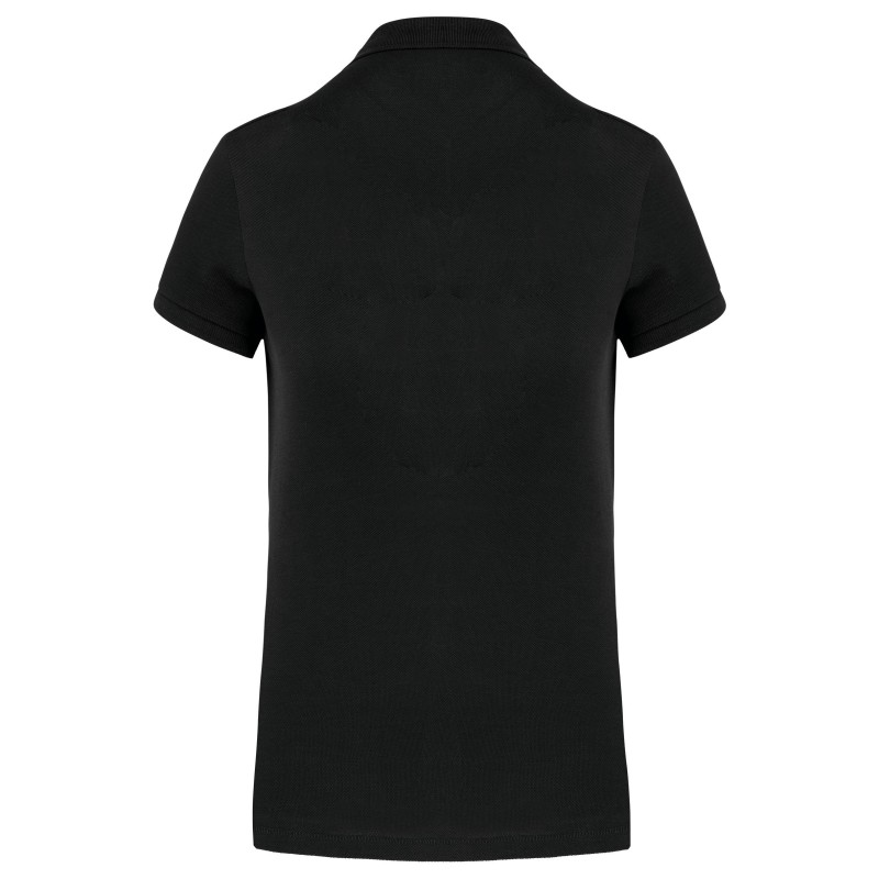 Polo Supima® manches courtes femme Black BACK