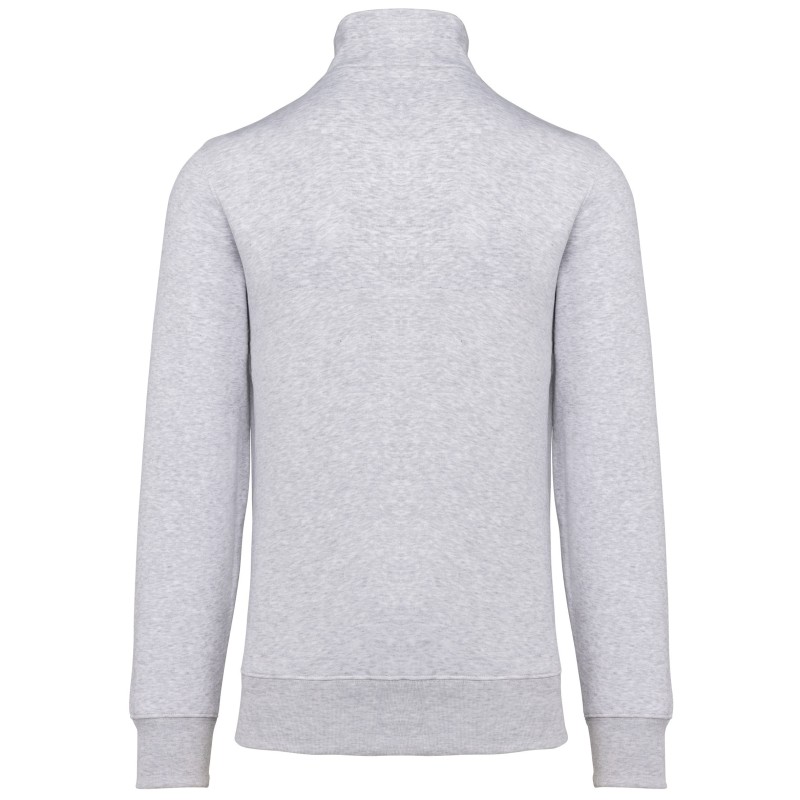 Sweat-shirt col zippé homme Ash Heather BACK