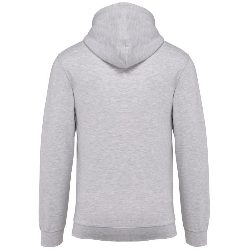 Sweat-shirt zippé capuche unisexe Ash Heather BACK