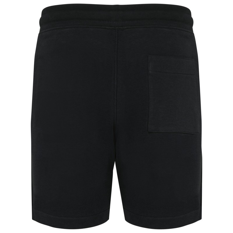 Bermuda molleton non gratté écoresponsable homme Black BACK