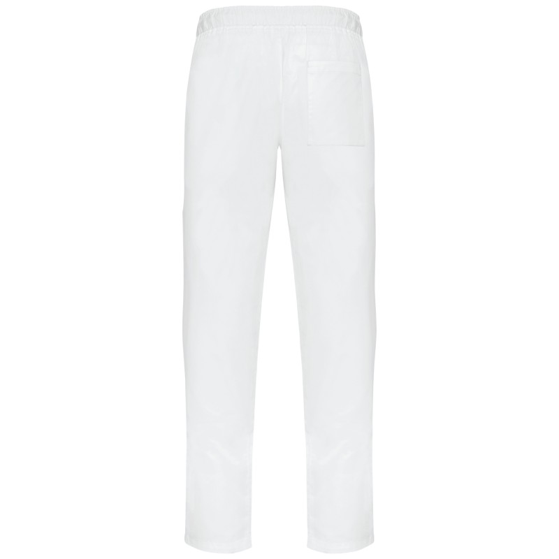 Pantalon coton unisexe White BACK