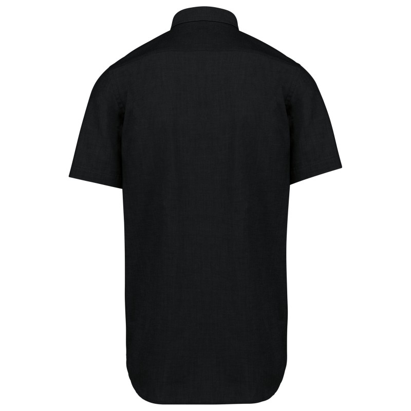 Chemise Oxford manches courtes Black BACK