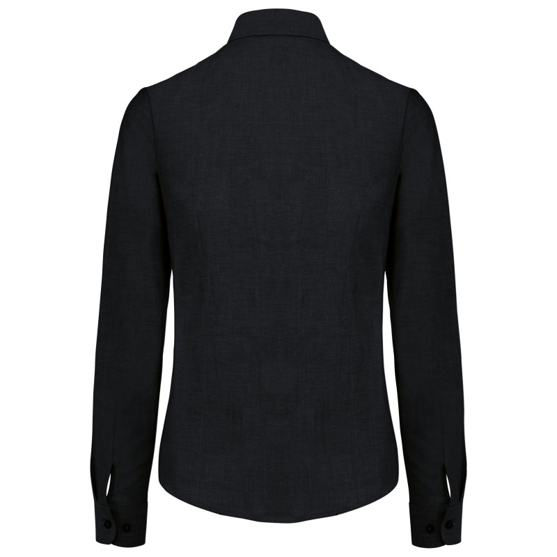 Chemise Oxford manches longues femme Black BACK