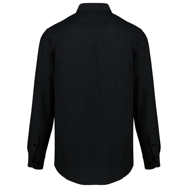 Chemise Oxford manches longues Black BACK
