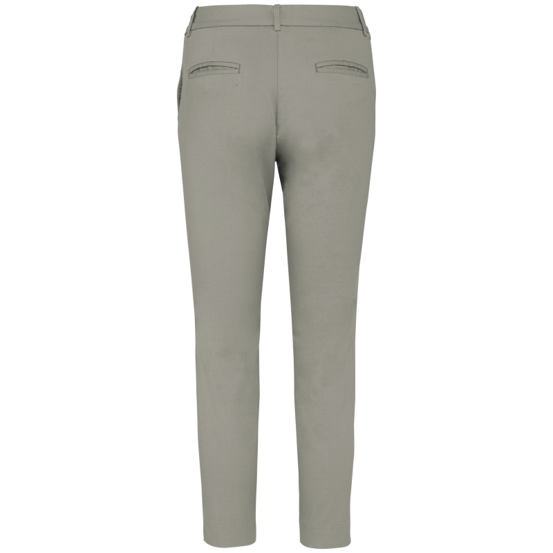 Pantalon chino femme Almond Green BACK