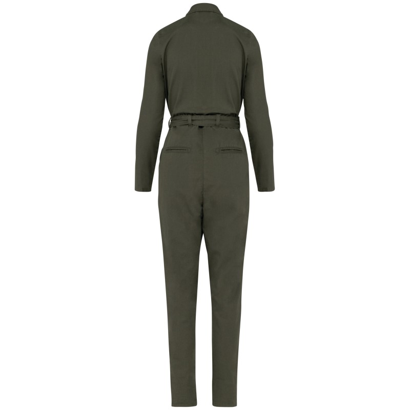 Combinaison femme Washed Organic Khaki BACK