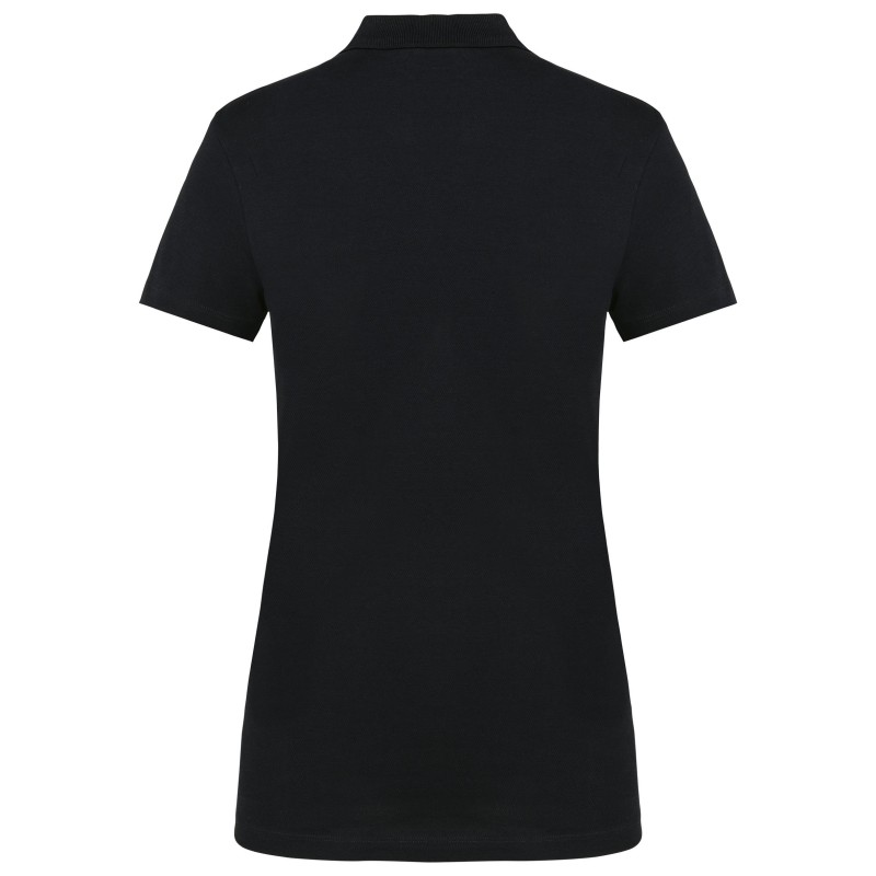 Polo Supima® manches courtes femme Black BACK