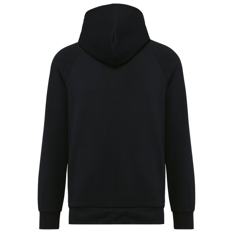 Veste zippée à capuche homme Black BACK