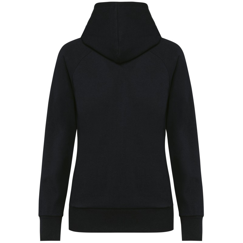 Veste zippée à capuche femme Black BACK