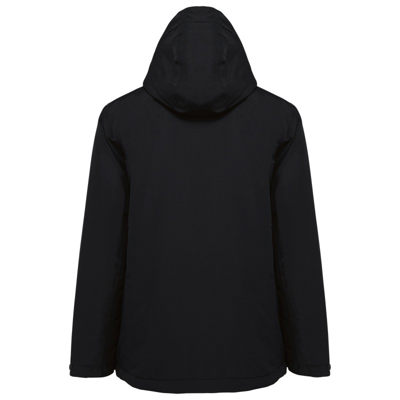 Parka performance à capuche unisexe Black BACK
