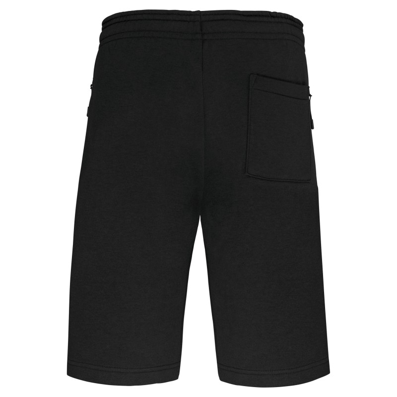 Bermuda molleton multisports unisexe Black BACK