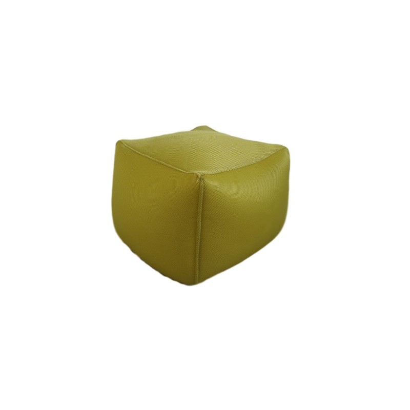 Pouf cube mesh Anise Green FACE SIDE