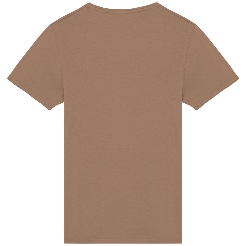T-shirt délavé  manches courtes unisexe Washed Cream Coffee BACK