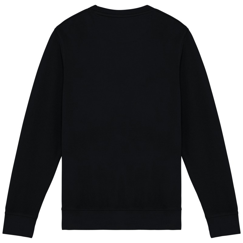 Sweat col rond Terry280 unisexe Washed black BACK