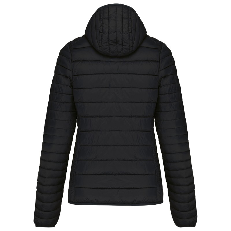 Doudoune légère capuche femme Black BACK