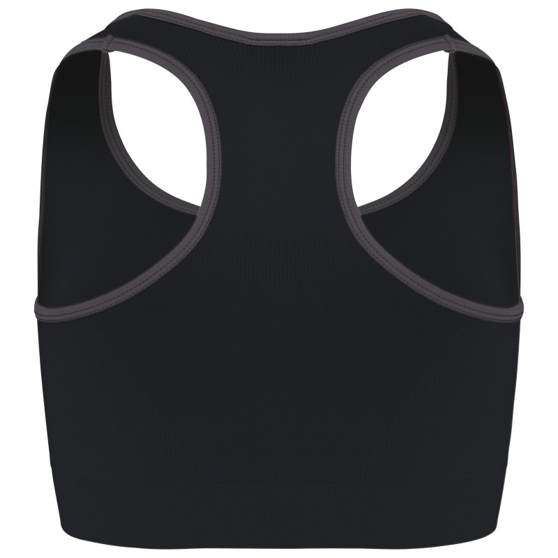 Brassière de sport sans couture Black / Storm Grey BACK