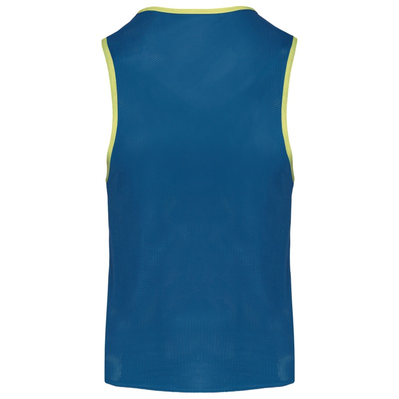 Chasuble réversible multisports unisexe Fluo yellow/ Sporty royal blue BACK
