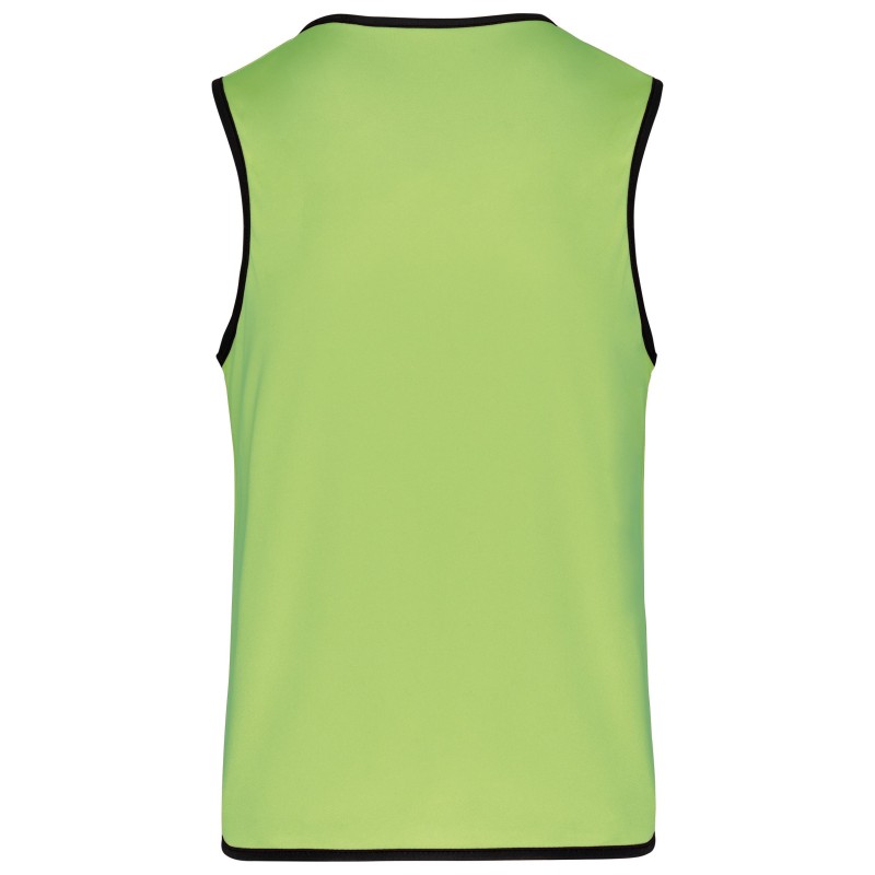 Chasuble de rugby réversible unisexe Lime / Spicy Orange BACK