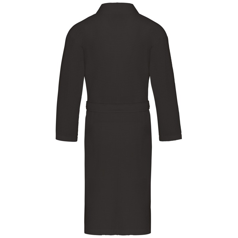Peignoir kimono nid d'abeille Black BACK