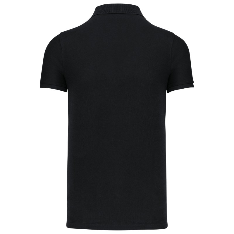 Polo piqué Bio manches courtes homme Black BACK