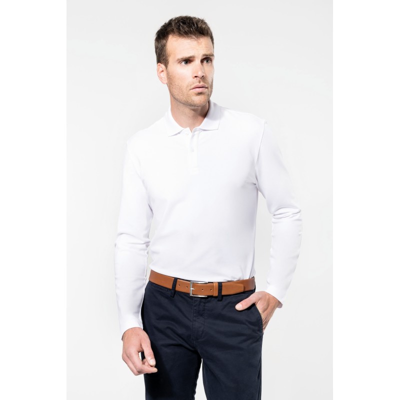 Polo Supima® manches longues homme