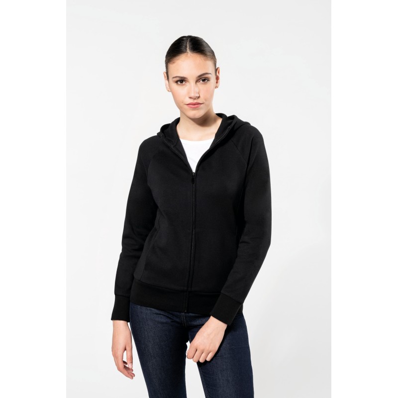 Veste zippée à capuche femme