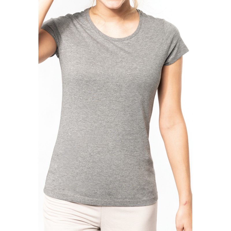 T-shirt coton Bio col rond femme