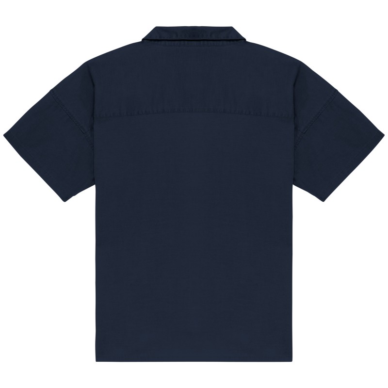Chemise oversize Lyocell TENCEL™ femme Washed Dark Navy BACK