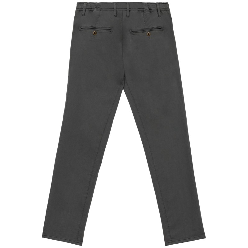 Chino French Terry homme Washed Iron grey BACK