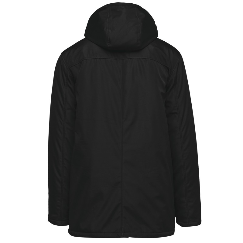 Parka avec capuche amovible homme Black BACK