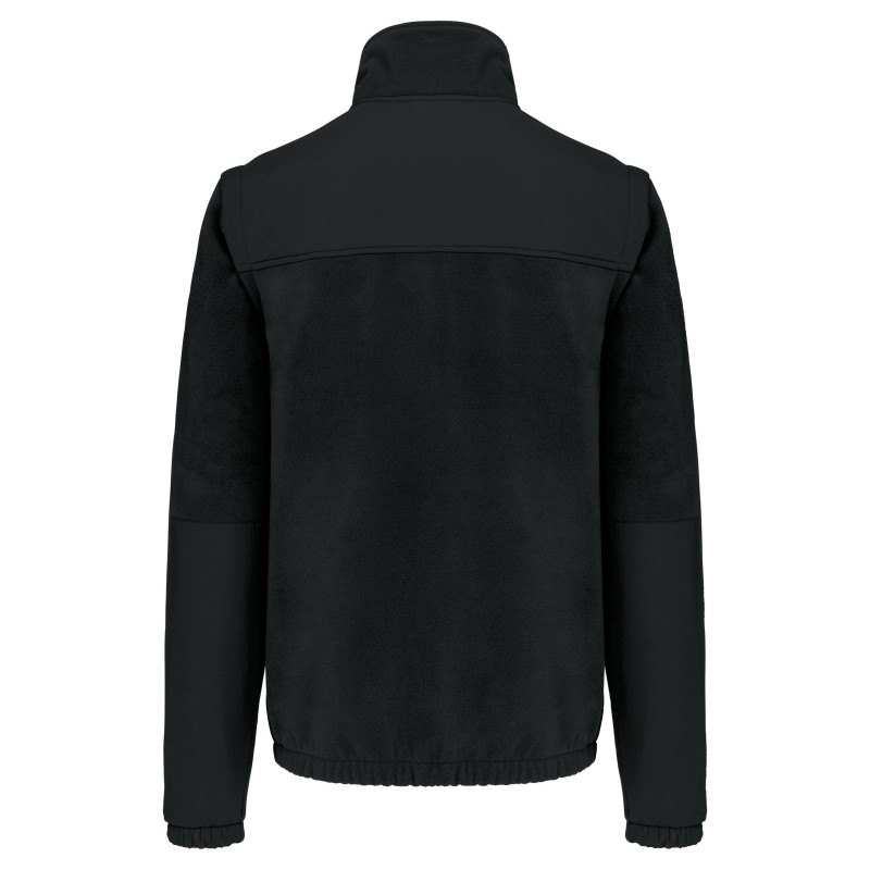Veste polaire manches amovibles homme Black BACK