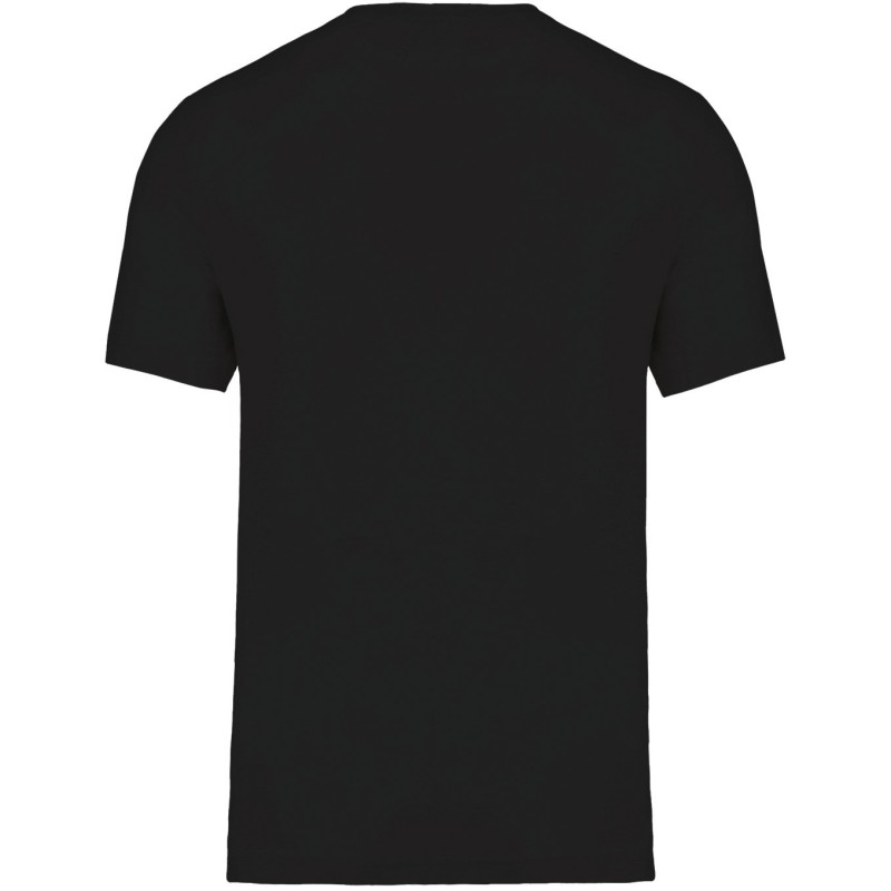 T-shirt coton Bio avec poche Black / Grey Heather BACK