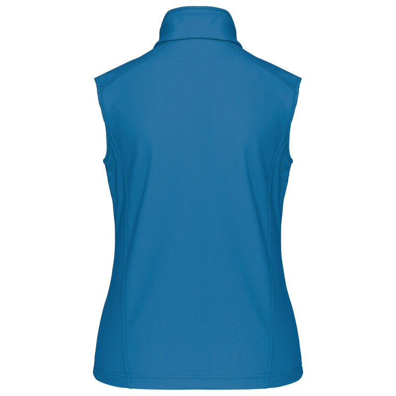 Bodywarmer softshell femme Aqua Blue BACK