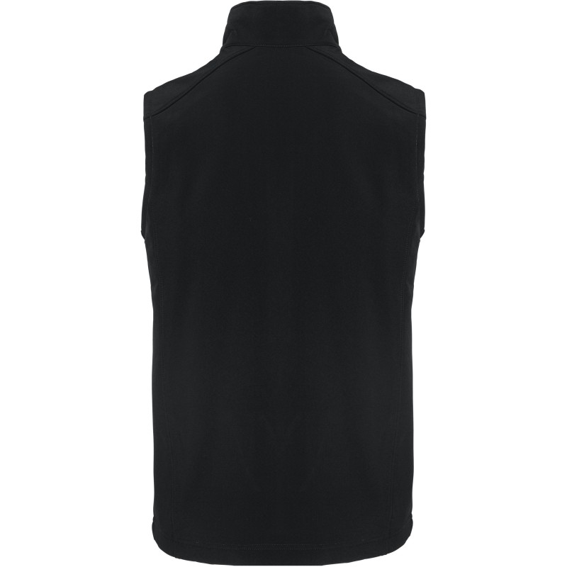 Bodywarmer softshell 2 couches homme Black BACK