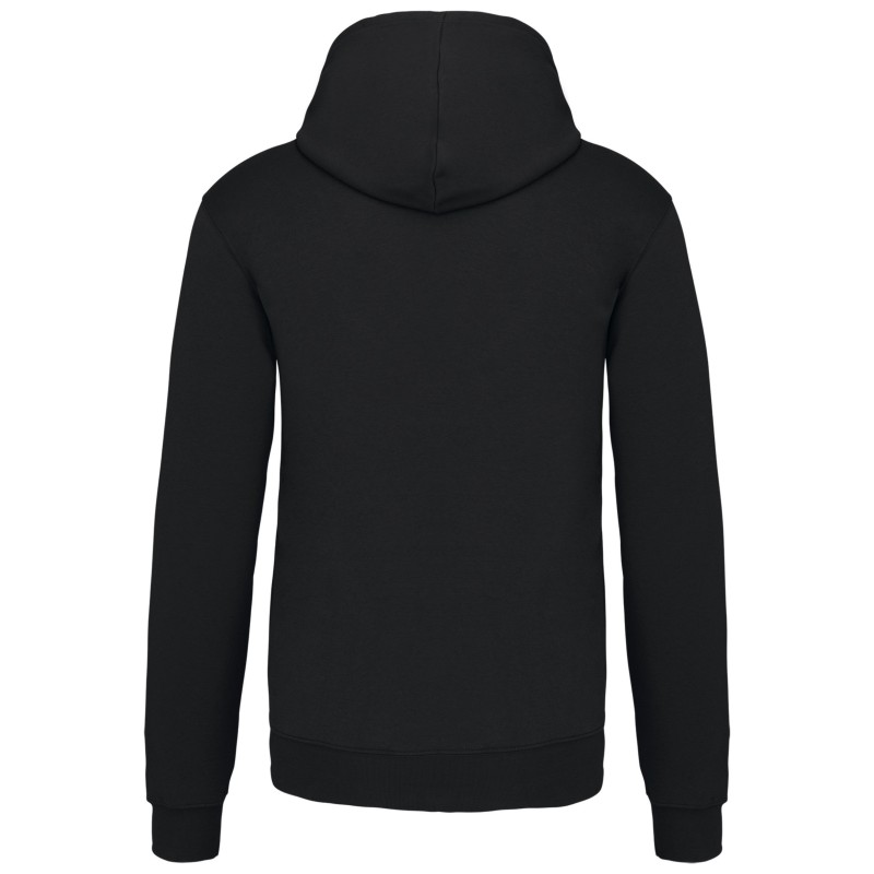 Sweat-shirt capuche contrastée homme Black / Fine Grey BACK