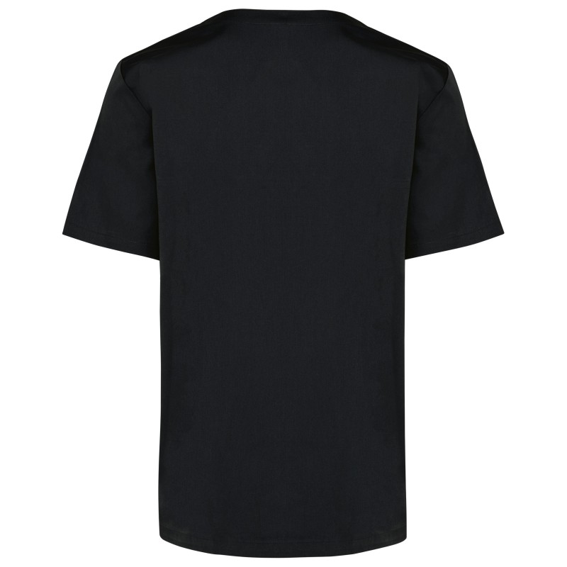 Tunique manches courtes polycoton unisexe Black BACK