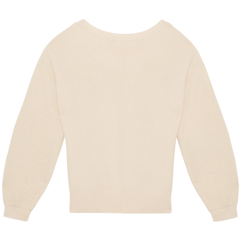 Pull en laine mérinos responsable femme Ivory BACK