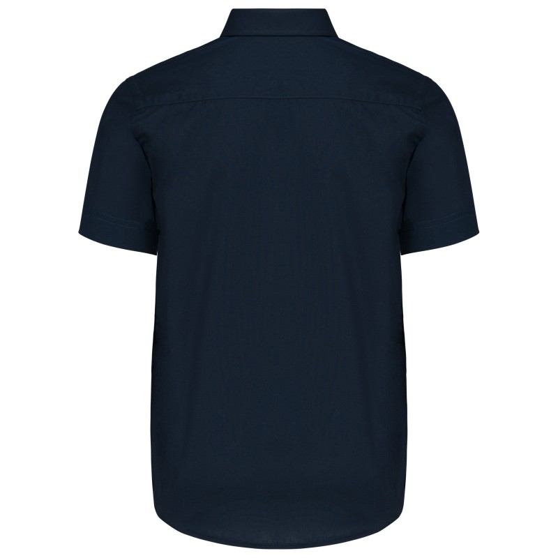 Chemise popeline manches courtes enfant Navy BACK