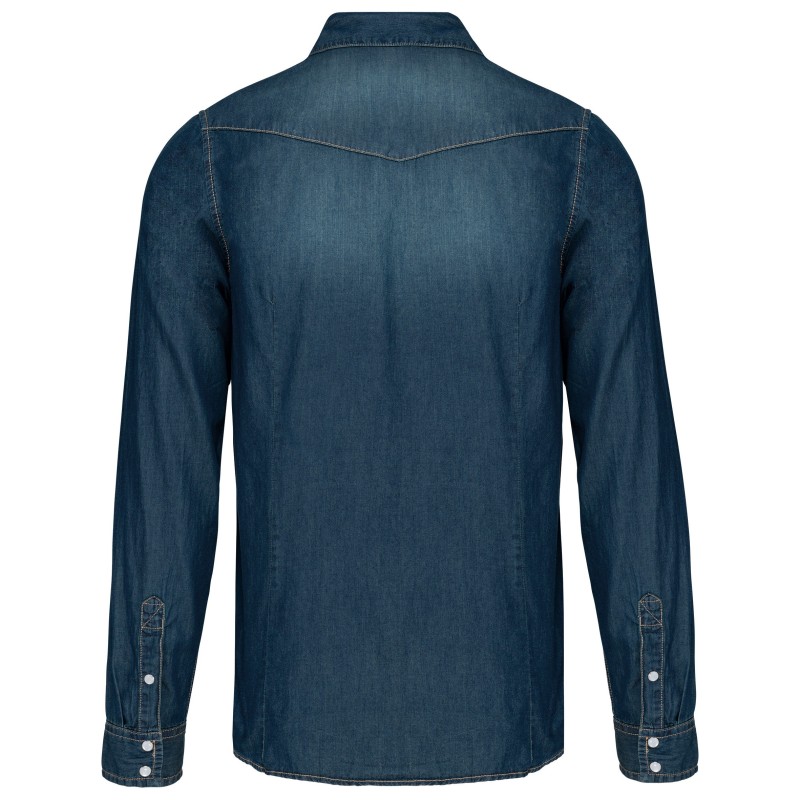 Chemise denim manches longues Blue Jean BACK
