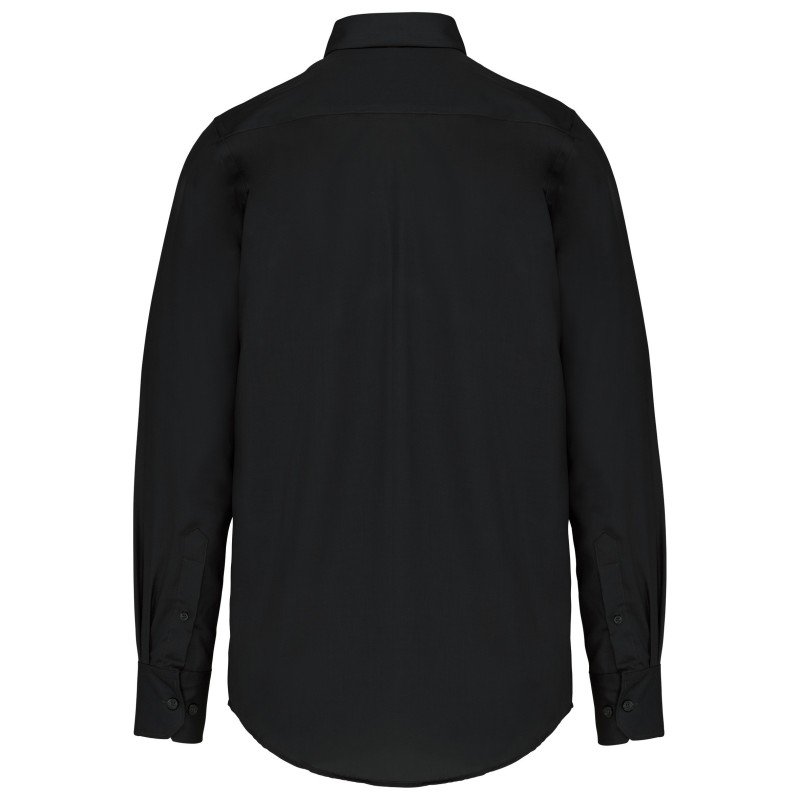 Chemise manches longues sans repassage Black BACK