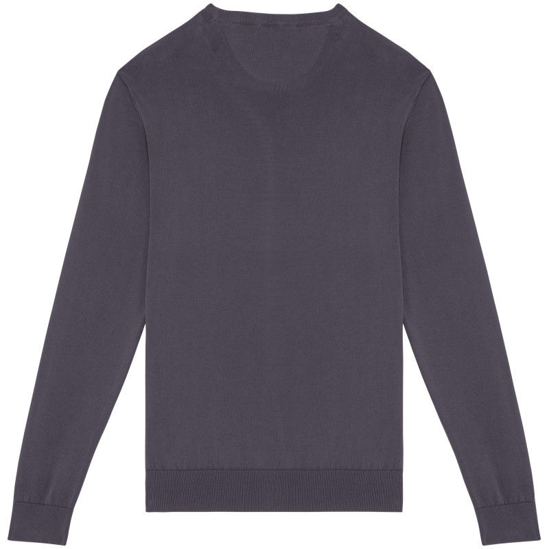 Pull col rond homme Washed Cloudy Grey BACK