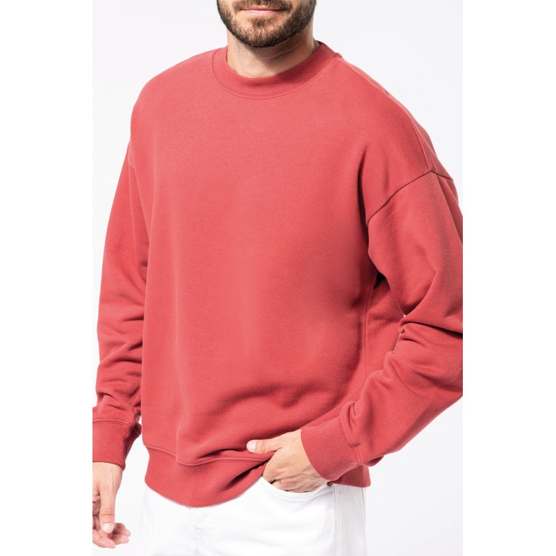 Sweat-shirt écoresponsable oversize à col rond unisexe