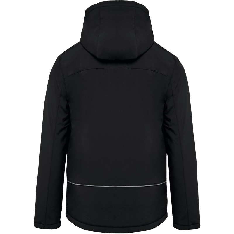 Parka softshell doublée capuche homme Black BACK