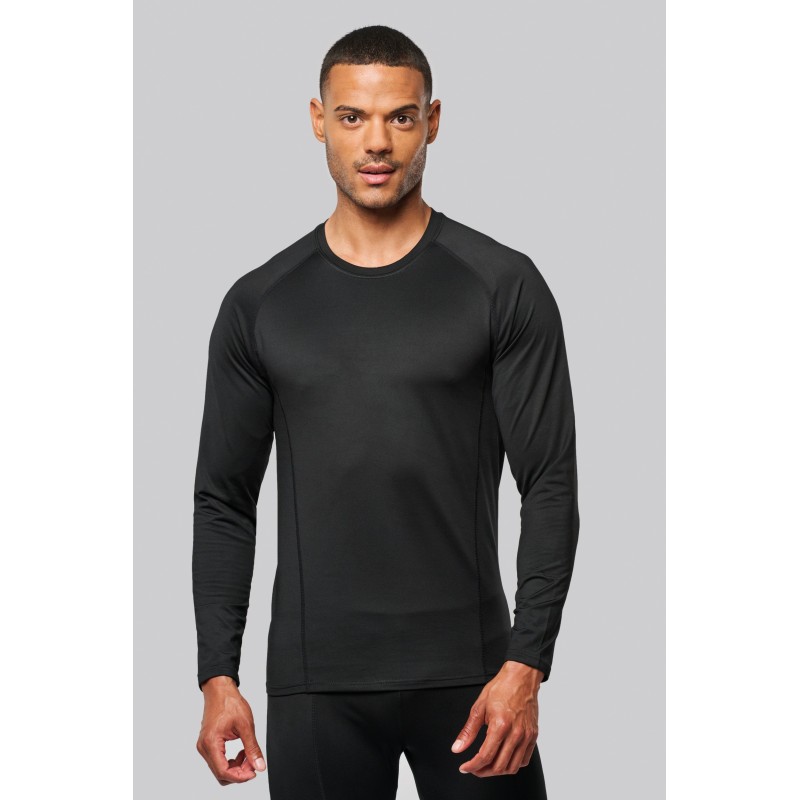 T-shirt double peau sport manches longues unisexe