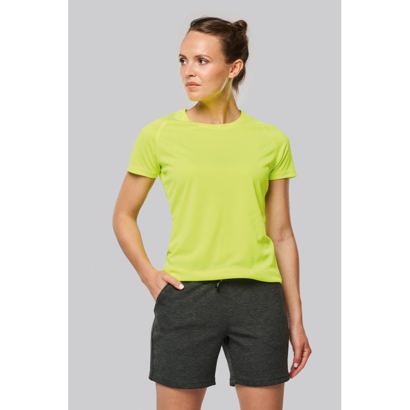 T-shirt de sport à col rond recyclé femme