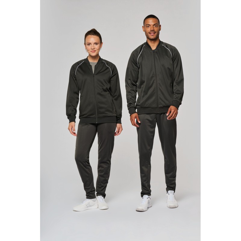 Veste de survêtement zippée avec liseré unisexe