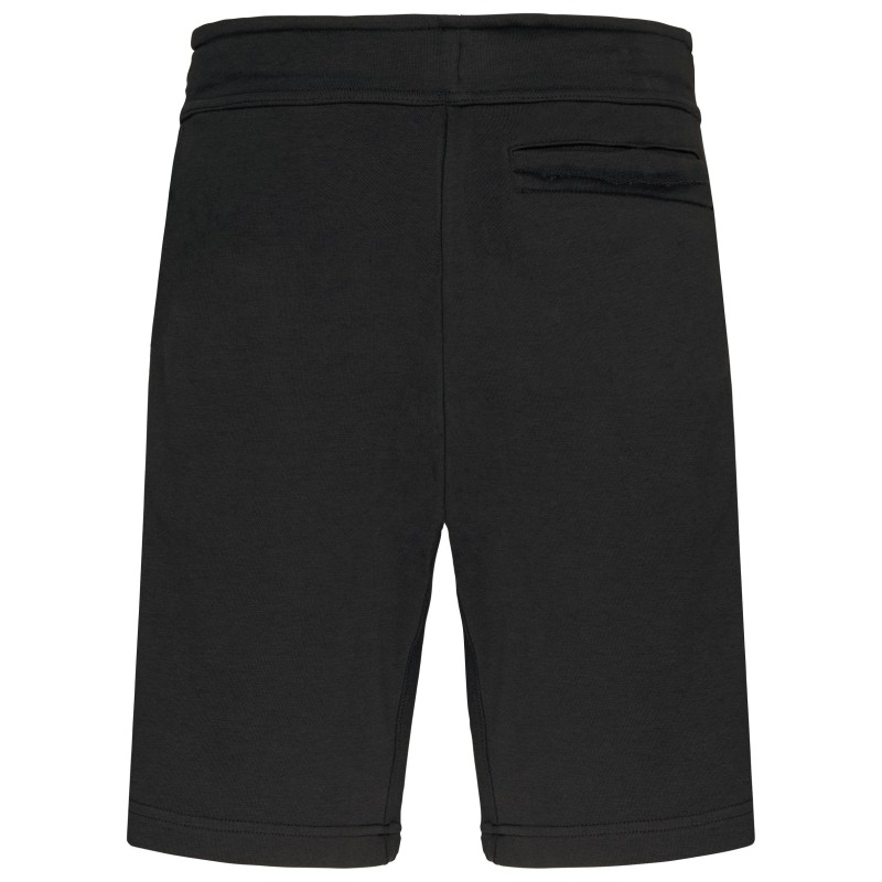 Bermuda French Terry unisexe Black BACK
